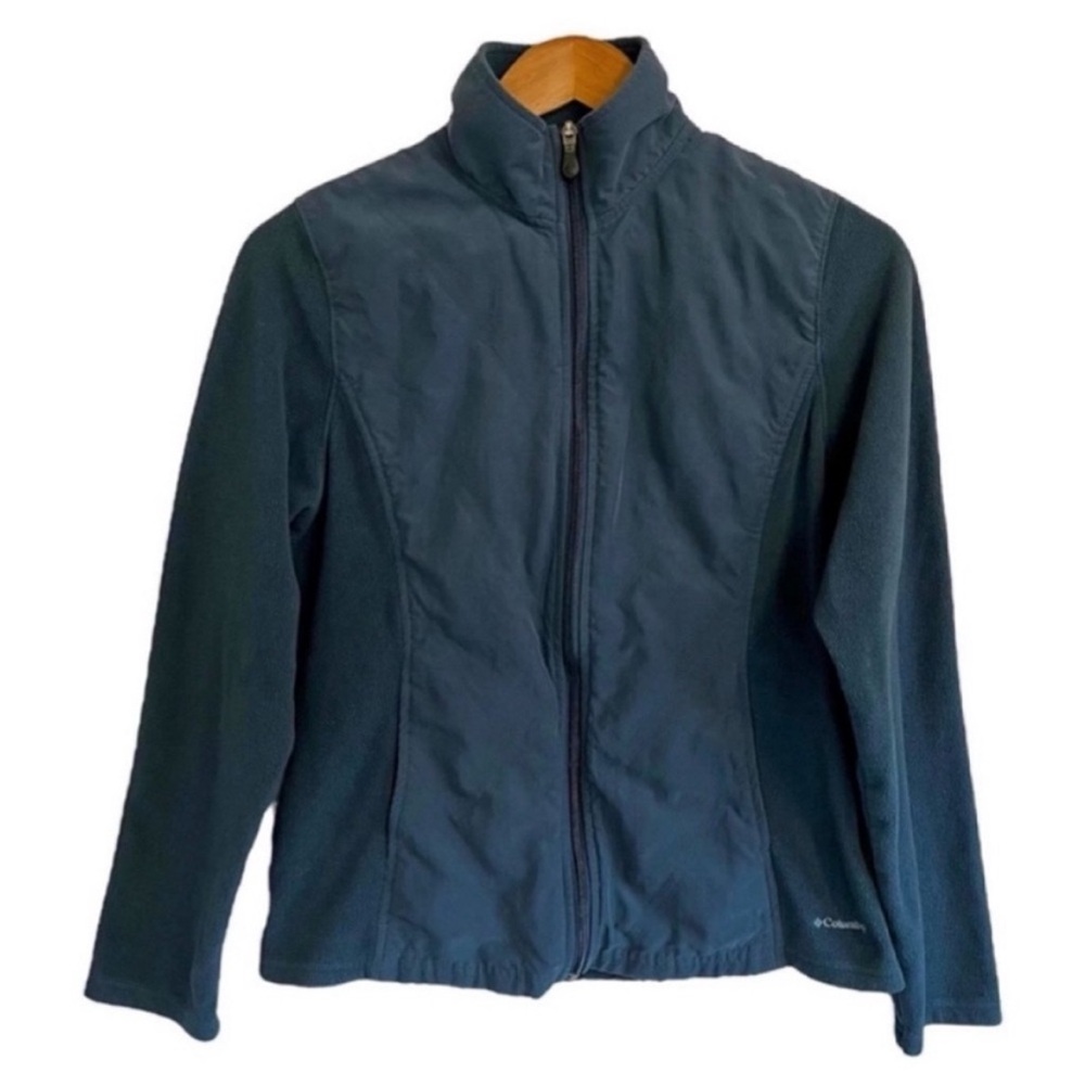 Columbia Women's Jacket Fleece Dark Blue Full Zip Size Small